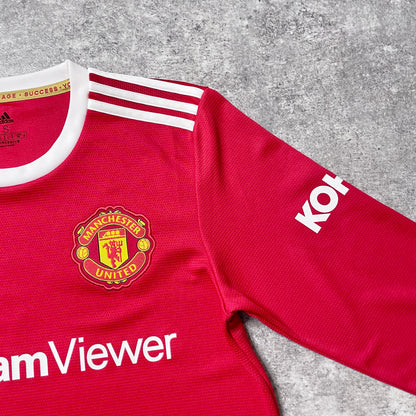 【正規品2021-2022 adidas Manchester United home L/S Ronaldo #7】