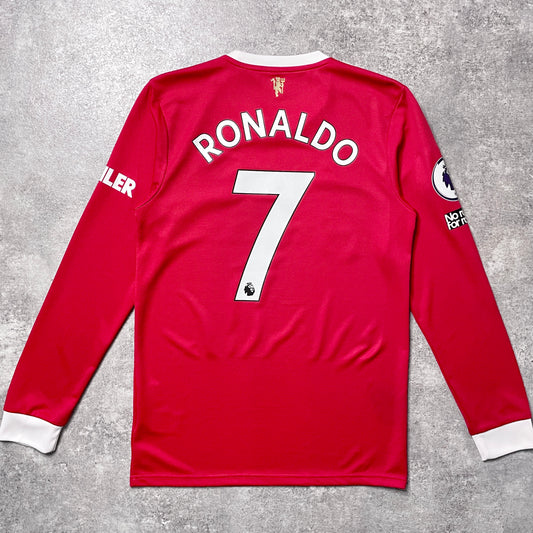 【正規品2021-2022 adidas Manchester United home L/S Ronaldo #7】
