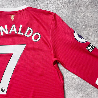 【正規品2021-2022 adidas Manchester United home L/S Ronaldo #7】