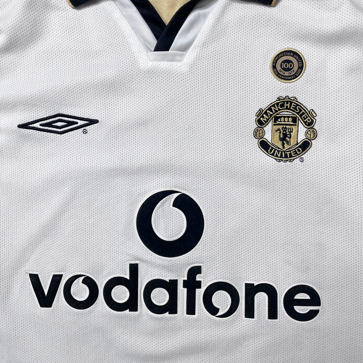 【正規品2001-2002 UMBRO Manchester United UCL away/third L/S Beckham #7】