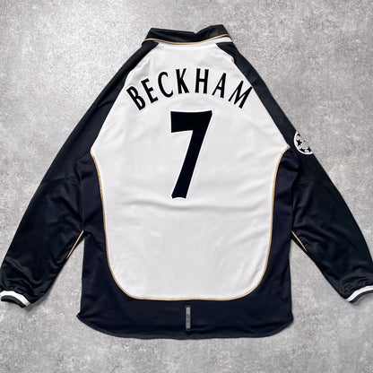 【正規品2001-2002 UMBRO Manchester United UCL away/third L/S Beckham #7】