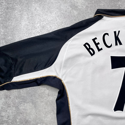 【正規品2001-2002 UMBRO Manchester United UCL away/third L/S Beckham #7】