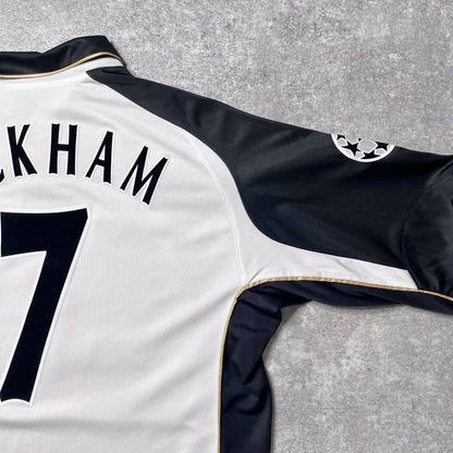 【正規品2001-2002 UMBRO Manchester United UCL away/third L/S Beckham #7】