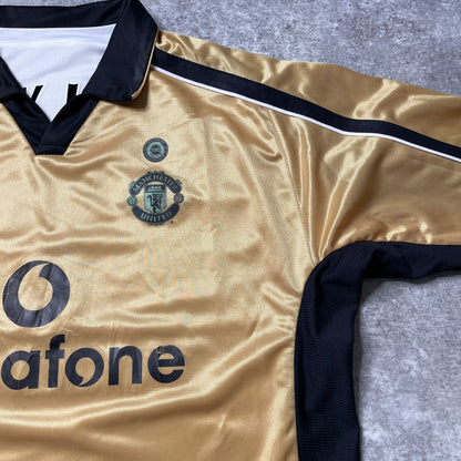 【正規品2001-2002 UMBRO Manchester United UCL away/third L/S Beckham #7】