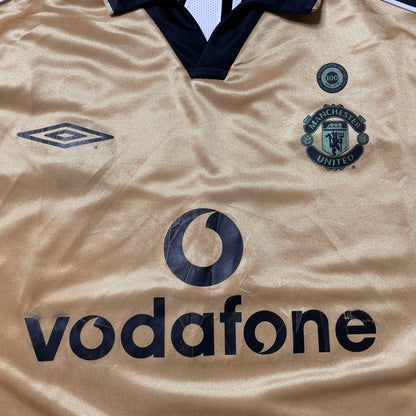 【正規品2001-2002 UMBRO Manchester United UCL away/third L/S Beckham #7】