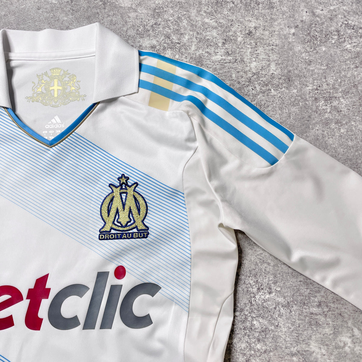 【正規選手支給品2011-2012 adidas Marseille home L/S shirt】