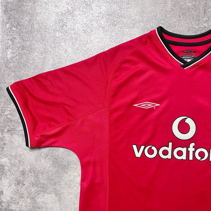 【正規品2000-2001 Umbro Manchester united home Beckham #7】