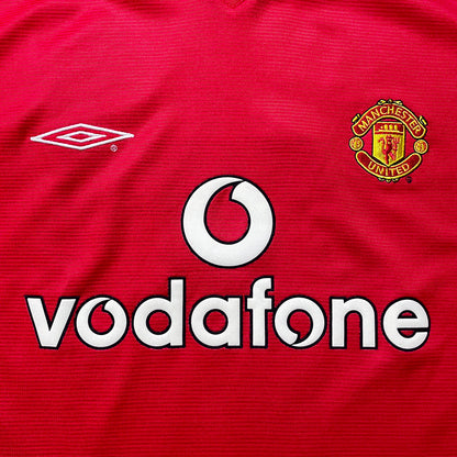【正規品2000-2001 Umbro Manchester united home Beckham #7】