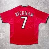 【正規品2000-2001 Umbro Manchester united home Beckham #7】