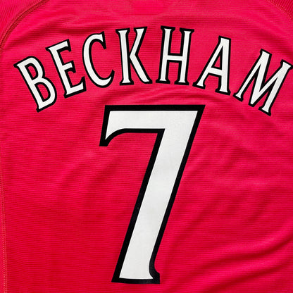 【正規品2000-2001 Umbro Manchester united home Beckham #7】