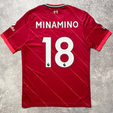 【正規品2021-2022 NIKE Liverpool home MINAMINO #18】