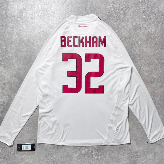 【BNWT正規選手支給品2008-2009 adidas AC Milan away L/S Beckham #32】