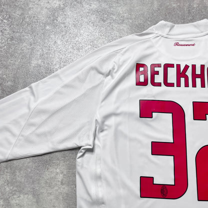 【BNWT正規選手支給品2008-2009 adidas AC Milan away L/S Beckham #32】