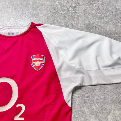 【正規選手支給2002-2004 NIKE Arsenal home L/S BERGKAMP #10】
