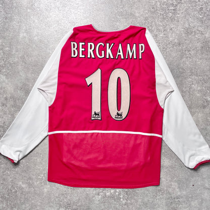 【正規選手支給2002-2004 NIKE Arsenal home L/S BERGKAMP #10】
