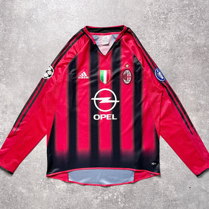 【正規品2004-2005 adidas AC Milan home L/S KALADZE #4】