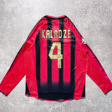 【正規品2004-2005 adidas AC Milan home L/S KALADZE #4】