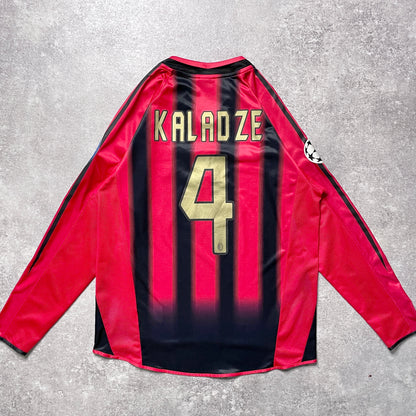 【正規品2004-2005 adidas AC Milan home L/S KALADZE #4】