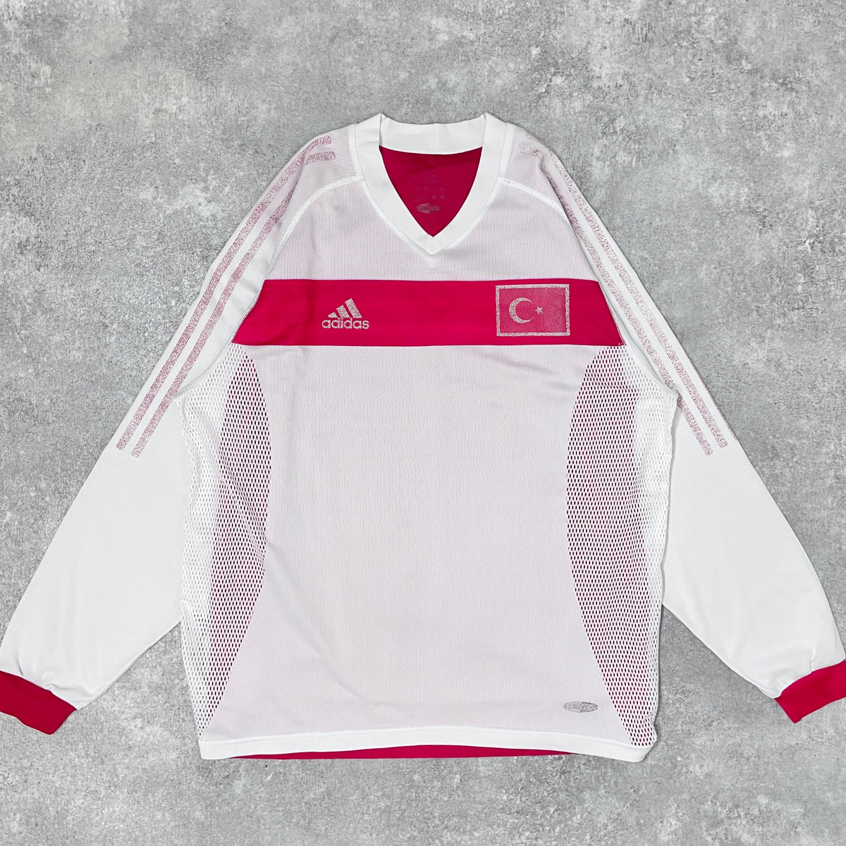 【正規選手支給品2002 adidas Turkey home L/S shirt】