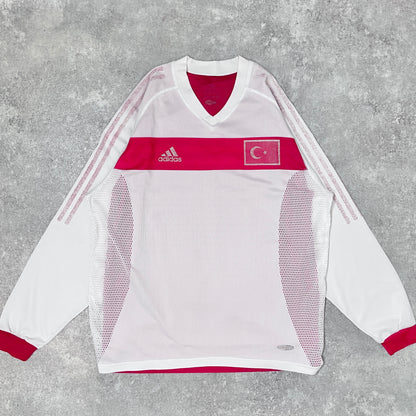 【正規選手支給品2002 adidas Turkey home L/S shirt】