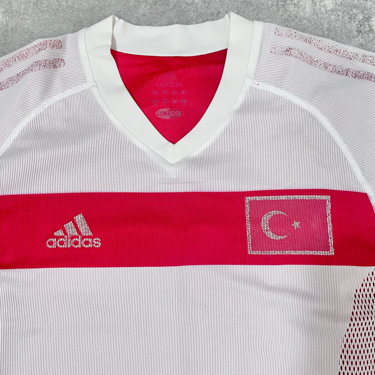 【正規選手支給品2002 adidas Turkey home L/S shirt】