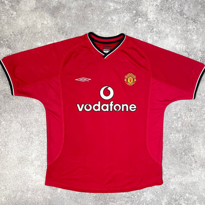【正規品2000-2001 UMBRO Manchester united home Beckham #7】