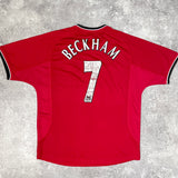 【正規品2000-2001 UMBRO Manchester united home Beckham #7】