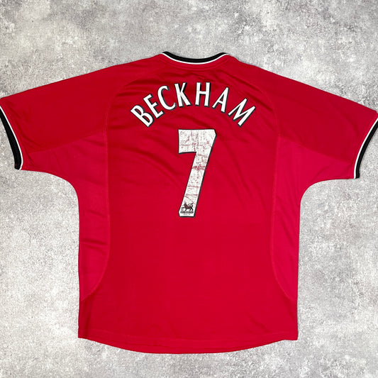 【正規品2000-2001 UMBRO Manchester united home Beckham #7】