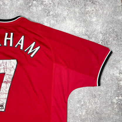 【正規品2000-2001 UMBRO Manchester united home Beckham #7】