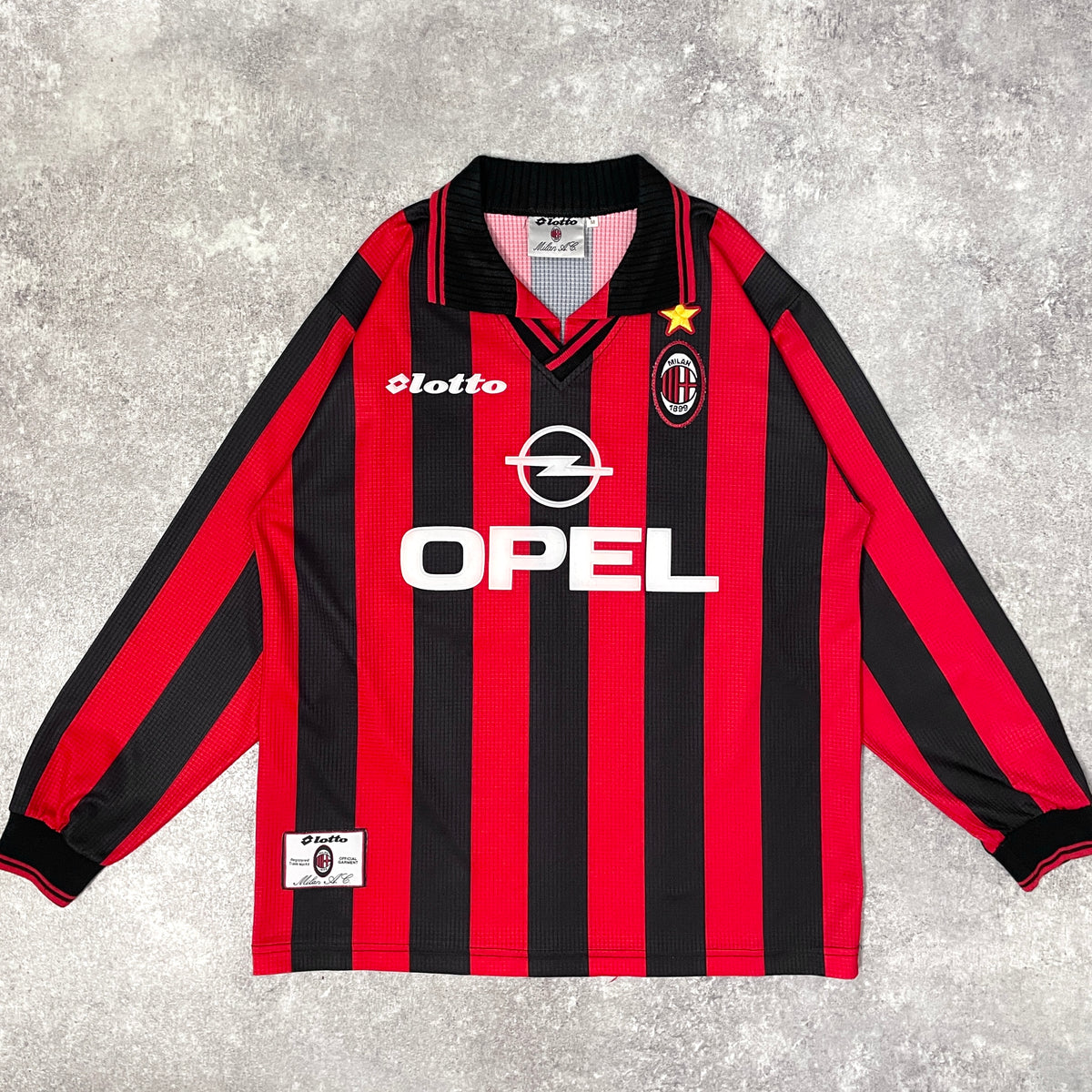 【正規品1997-1998 Lotto AC Milan home L/S #10】