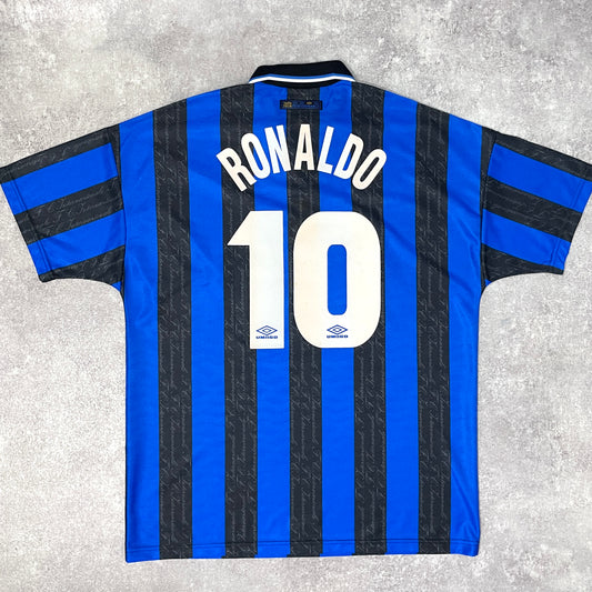【正規品1997-1998 Umbro Inter home Ronaldo #10】