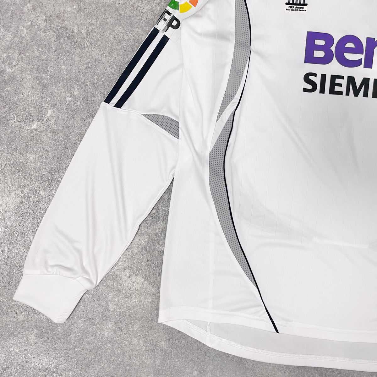 【BNWT正規選手支給品2006-2007 adidas Real Madrid home L/S Beckham #23】