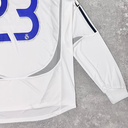 【BNWT正規選手支給品2006-2007 adidas Real Madrid home L/S Beckham #23】