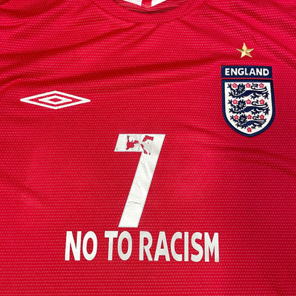 【正規選手支給品2004-2006 Umbro England away L/S Beckham #7】