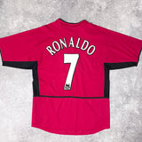 【正規品2002-2004 NIKE Manchester united home RONALDO #7】