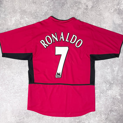 【正規品2002-2004 NIKE Manchester united home RONALDO #7】
