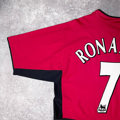 【正規品2002-2004 NIKE Manchester united home RONALDO #7】