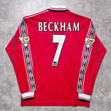 【正規品1998-2000 Umbro Manchester United home L/S BECKHAM #7】