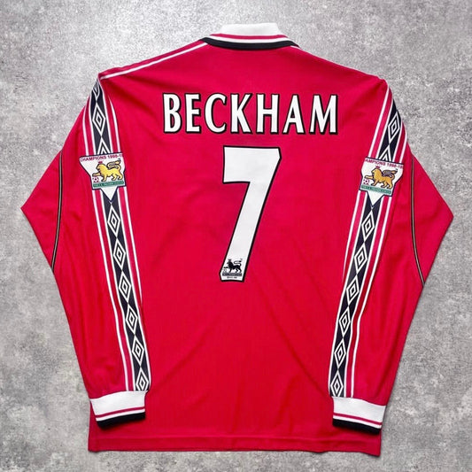 【正規品1998-2000 Umbro Manchester United home L/S BECKHAM #7】