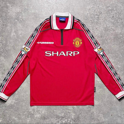 【正規品1998-2000 Umbro Manchester United home L/S BECKHAM #7】