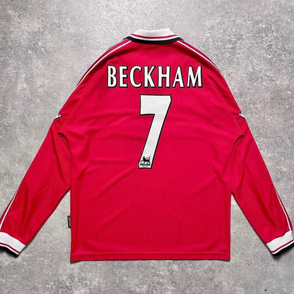 【正規品1998-2000 Umbro Manchester United home L/S BECKHAM #7】