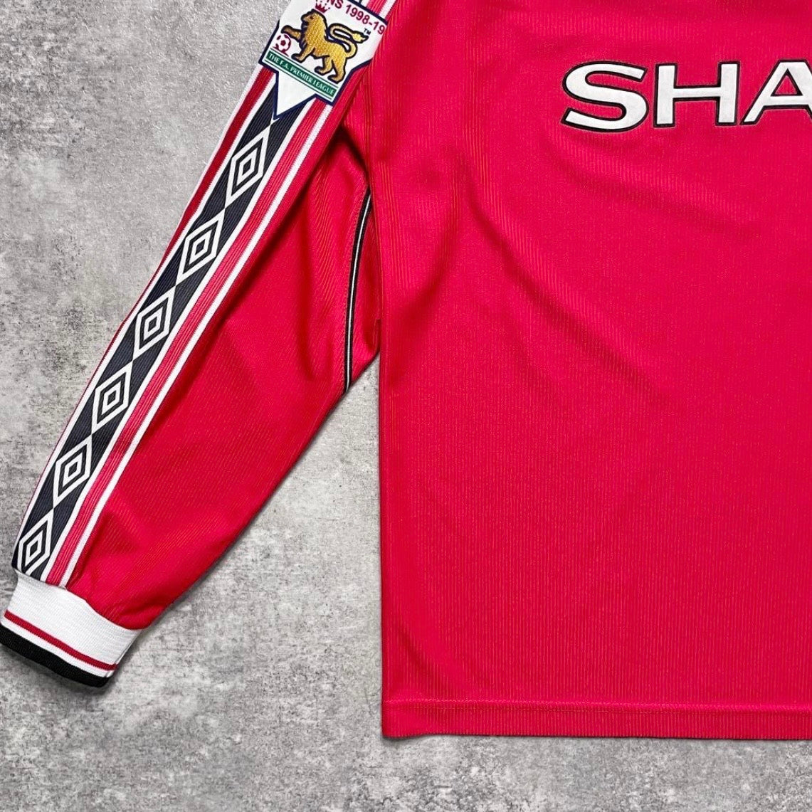 【正規品1998-2000 Umbro Manchester United home L/S BECKHAM #7】