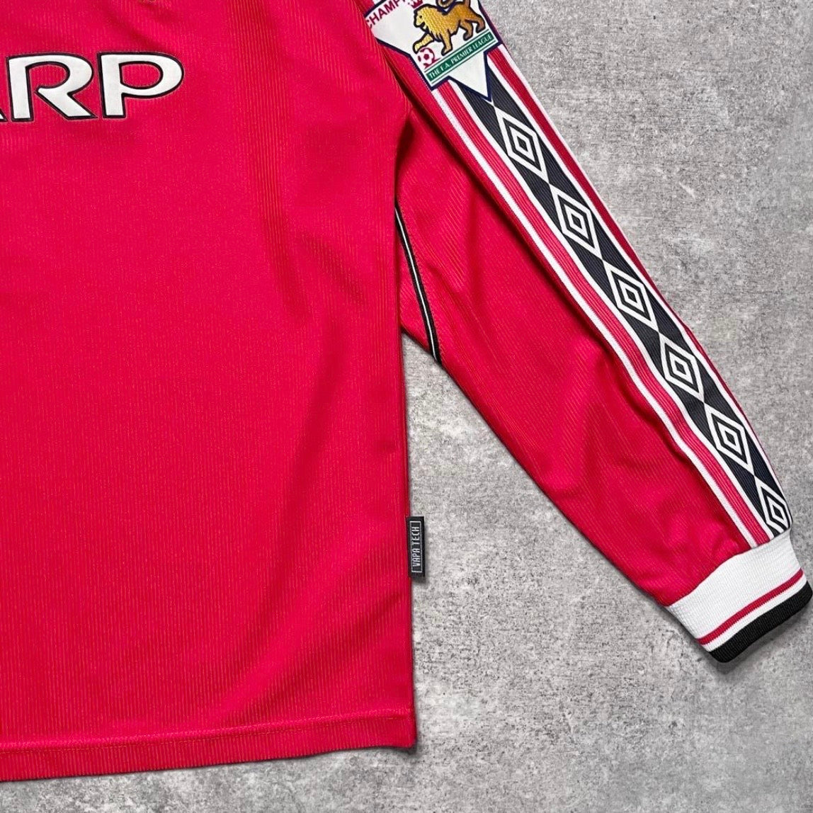 【正規品1998-2000 Umbro Manchester United home L/S BECKHAM #7】