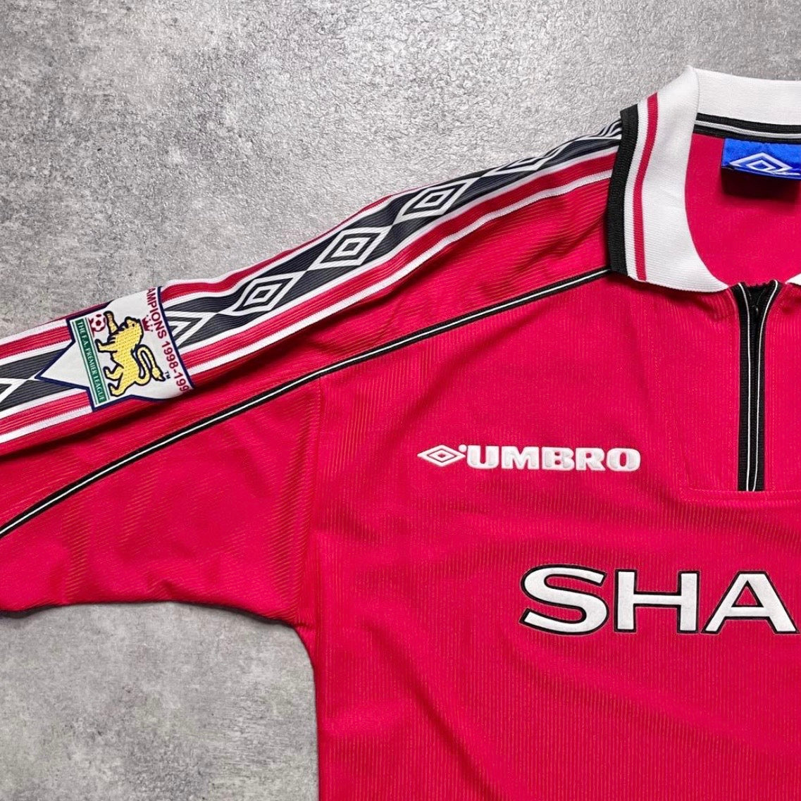 【正規品1998-2000 Umbro Manchester United home L/S BECKHAM #7】