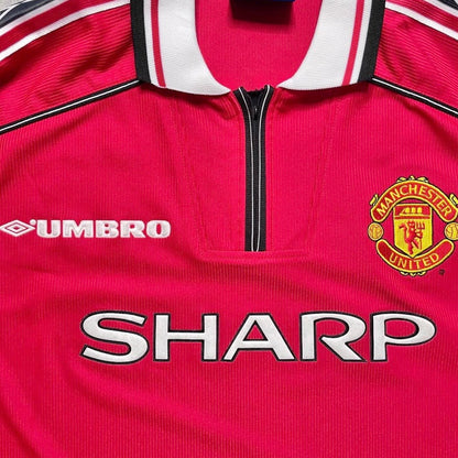 【正規品1998-2000 Umbro Manchester United home L/S BECKHAM #7】
