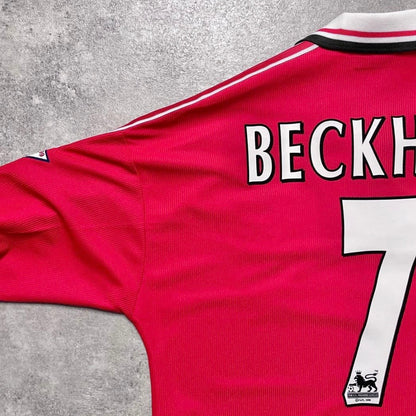 【正規品1998-2000 Umbro Manchester United home L/S BECKHAM #7】