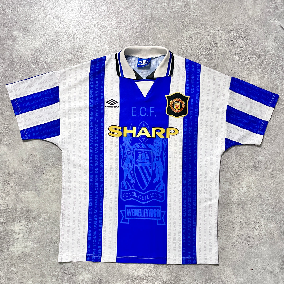 【正規品1994-1996 UMBRO Manchester United away BECKHAM #24】