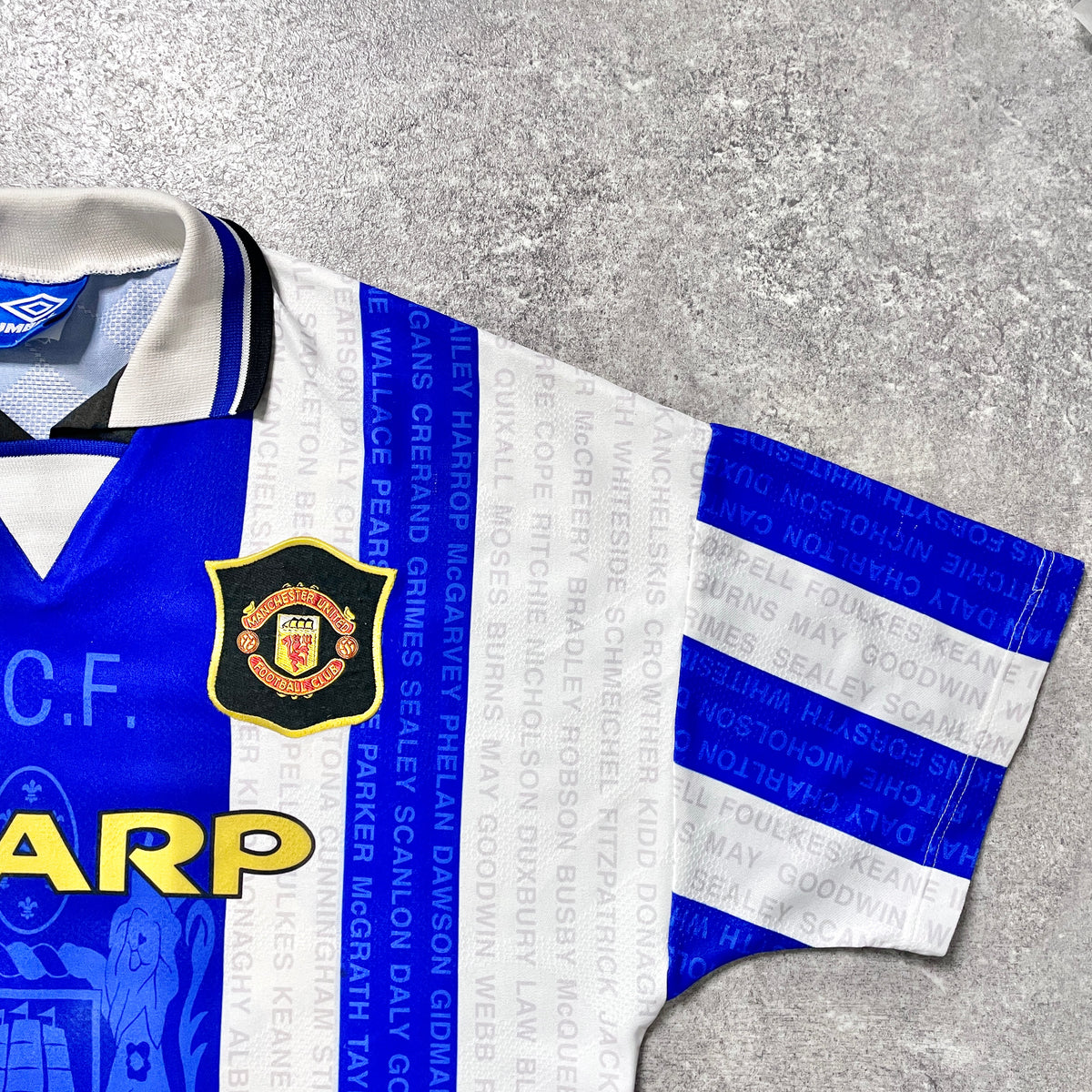 【正規品1994-1996 UMBRO Manchester United away BECKHAM #24】