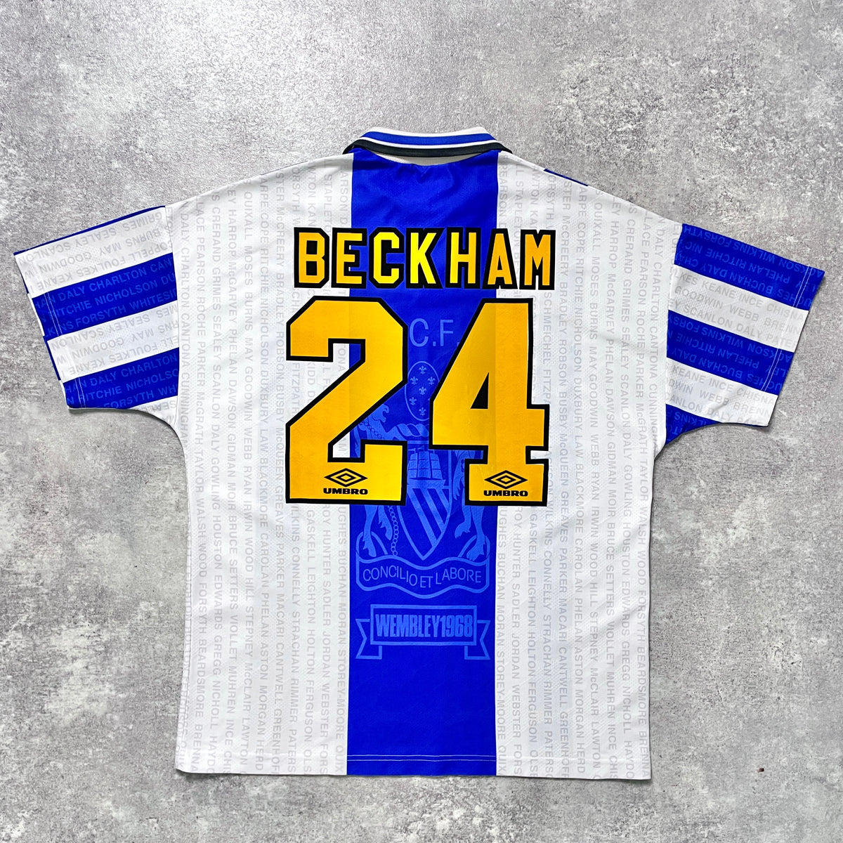 【正規品1994-1996 UMBRO Manchester United away BECKHAM #24】