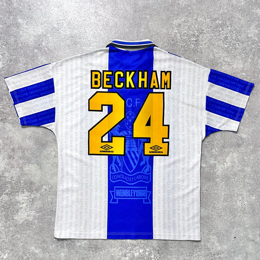 【正規品1994-1996 UMBRO Manchester United away BECKHAM #24】
